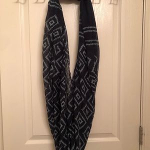 Navy blue printed scarf